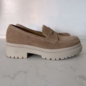 Portland Leather Zoe Almost Perfect Chunky Loafer Tan Size 9